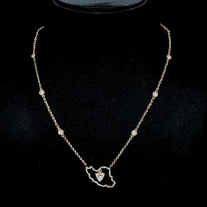 Iran map necklace 196