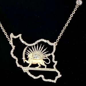 Iranian freedom symbol Sun Lion and Sword With map 225